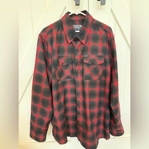 Dixxon Red and Black Plaid Shirt- snap on edition